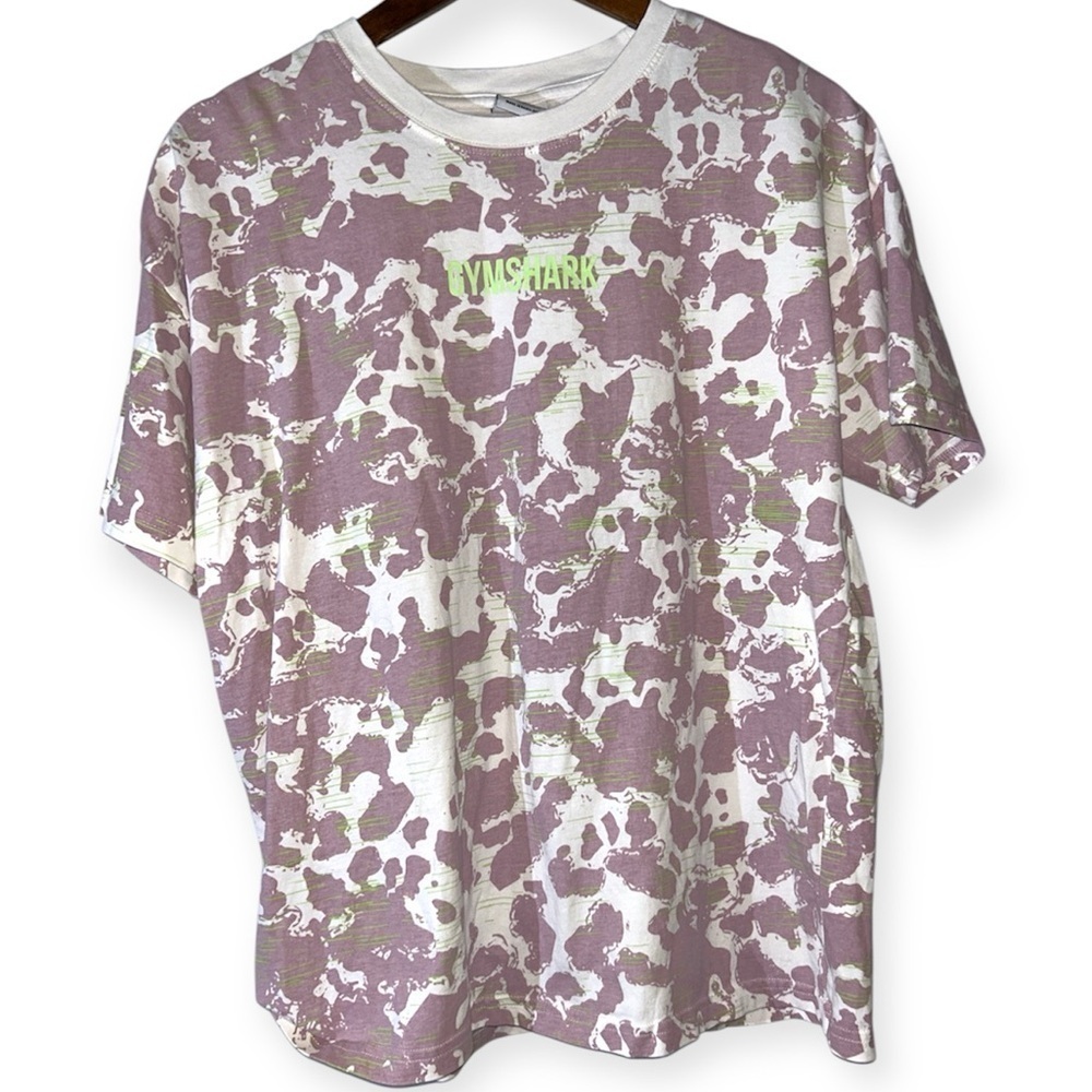 Gymshark adapt camo graphic oversized tee SIZE SMALL